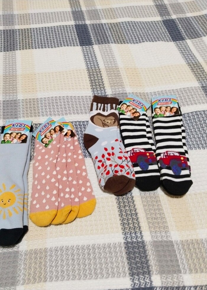 Havlu çorap 4 adet dikişsiz ihraç - Görsel 3