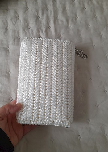 Beyaz Örgü Kadın Çanta - Görsel 3