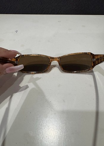 Klasik Elegans Şeffaf Kahverengi Kadın Güneş Gözlüğü - Görsel 4