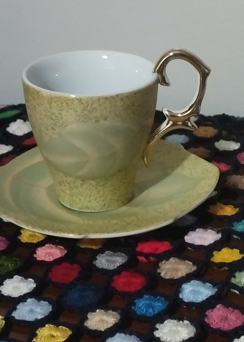 Yeşil Pastel Fincan ve Tabak Seti - Görsel 2