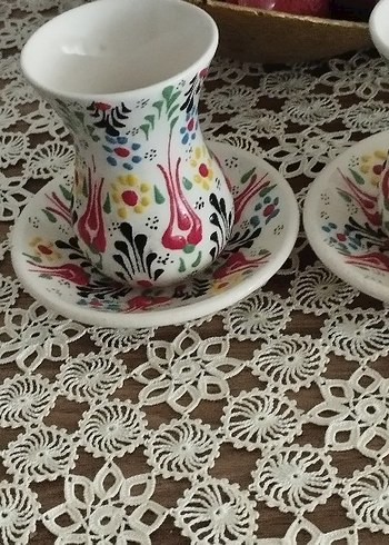 Çini Desenli İk kişilik i Fincan ve Tabak Seti - Görsel 2