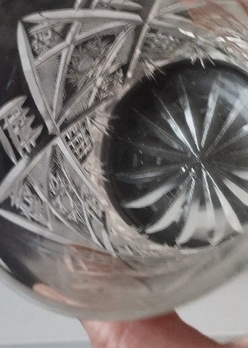 Kristal Kesim Cam şekerlik ve Tabak Seti - Görsel 5