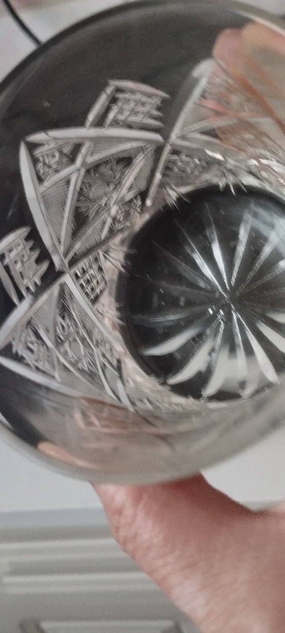 Kristal Kesim Cam şekerlik ve Tabak Seti - Görsel 5