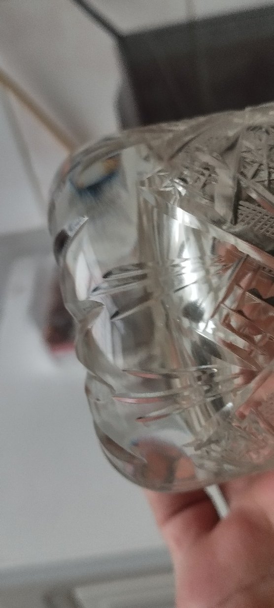 Kristal Kesim Cam şekerlik ve Tabak Seti - Görsel 4