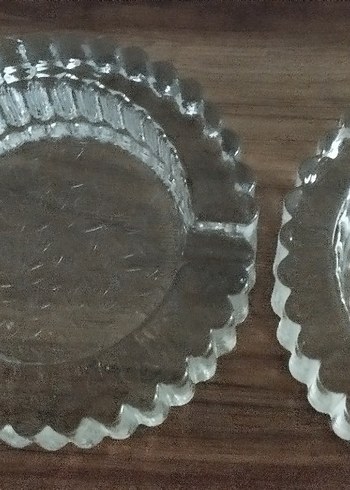 vintage ağır cam küllük - Görsel 3