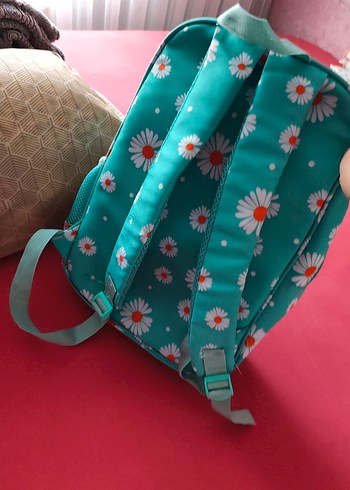 Turkuaz Çiçekli kız ilkokul çantası orjinal roboom - Görsel 3