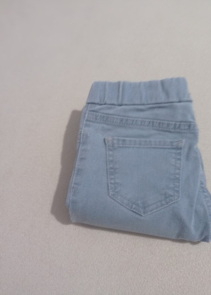 Defocto marka kız cocuk dar paca kot pantolan beli lastikli  - Görsel 3