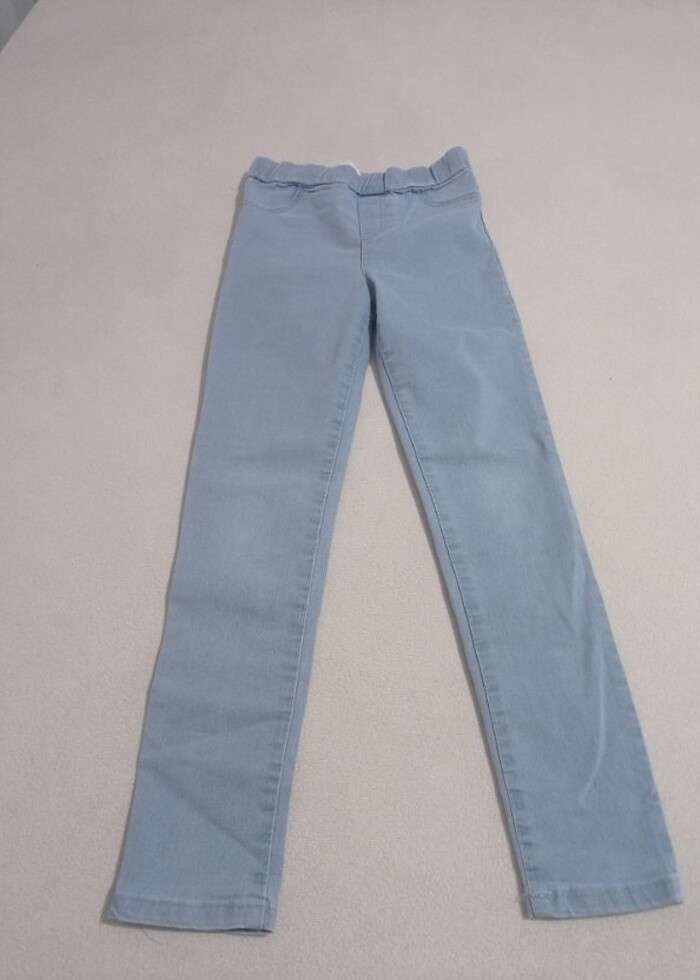 Defocto marka kız cocuk dar paca kot pantolan beli lastikli  - Görsel 4