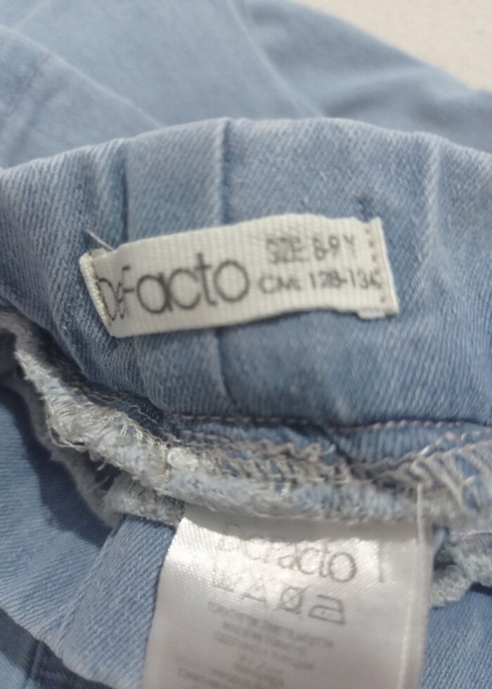 Defocto marka kız cocuk dar paca kot pantolan beli lastikli  - Görsel 5