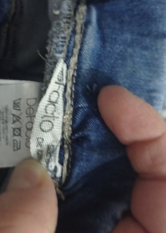 Defocto marka dar paca kot pantolon beli lastikli  - Görsel 3