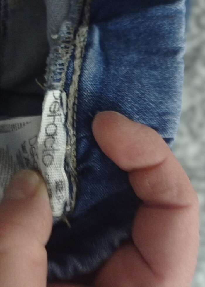 Defocto marka dar paca kot pantolon beli lastikli  - Görsel 4