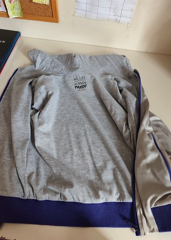 Gri Fermuarlı Erkek Sweatshirt - Görsel 4