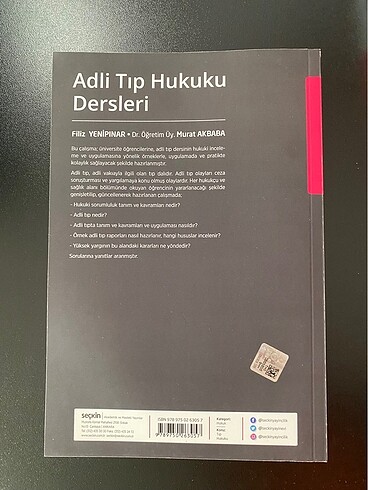 Adli tıp hukuku filiz berberoğlu yenipınar