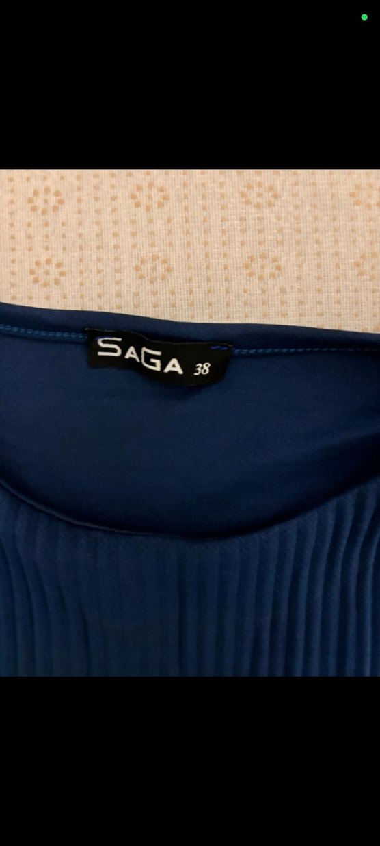 38 beden Kadın Mavi Uzun Kollu Salaş Elbise cekmekoy - Görsel 2