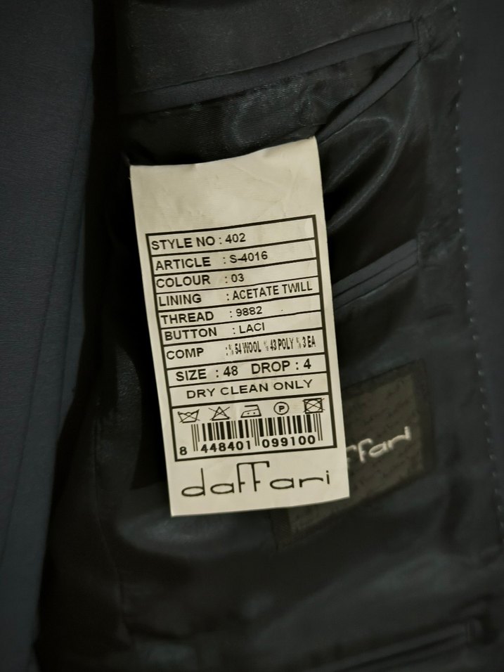 Düz Siyah Erkek Takım Elbise 48/4 drop sıfır ayarinda cekmekoy - Görsel 2