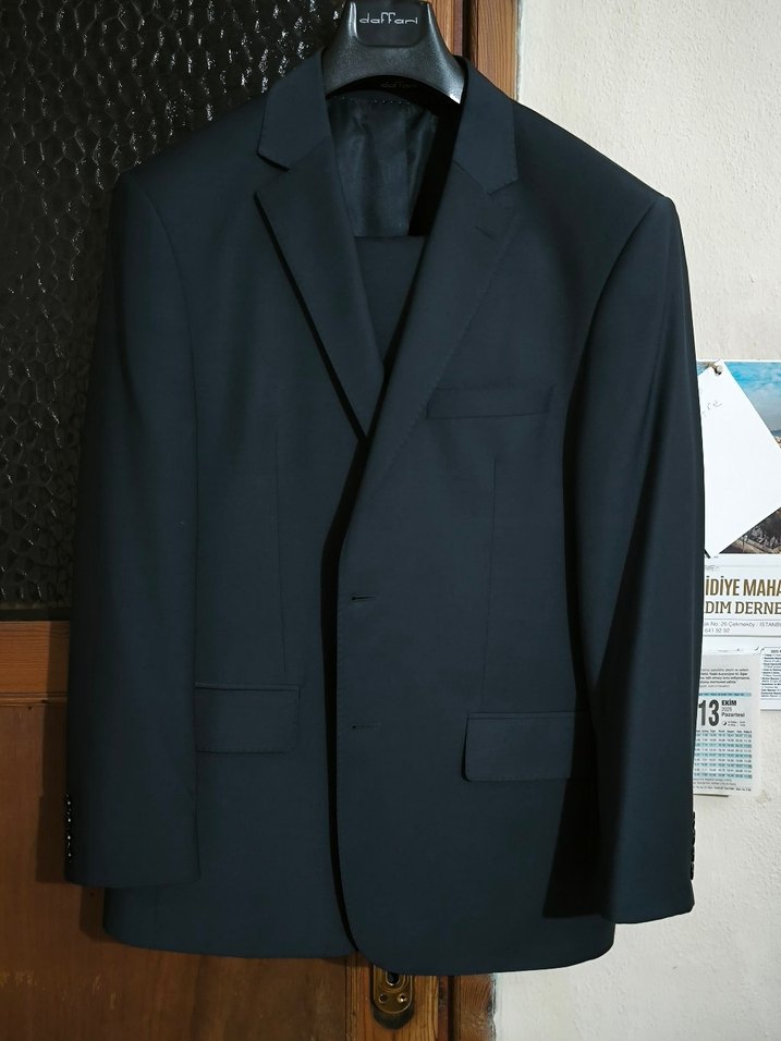 Düz Siyah Erkek Takım Elbise 48/4 drop sıfır ayarinda cekmekoy - Görsel 3