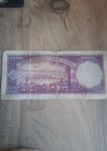  Mor 1000 Türk Lirası Eski Banknot