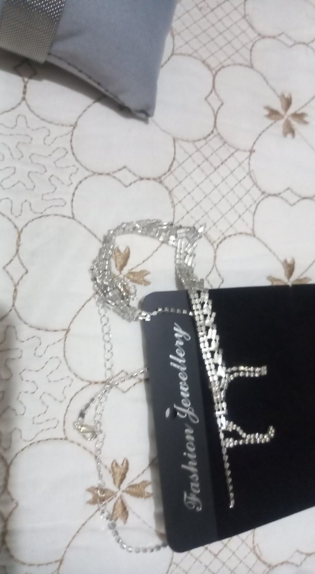 gümüs Renkli erkek Saati ve Parlak kolye ve Küpeler - Görsel 3