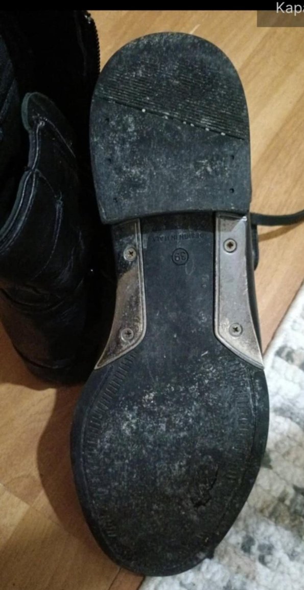 Siyah Deri Gotik Topuklu Kadın Bot - Görsel 5