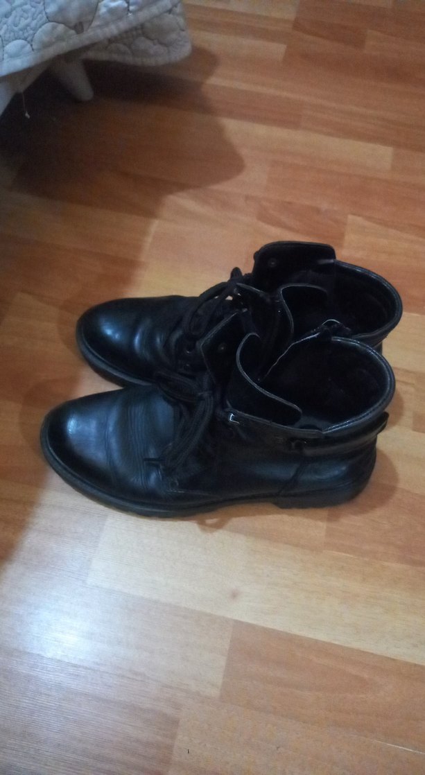 Siyah Deri erkek Botu yırtık açılma yoktur - Görsel 2