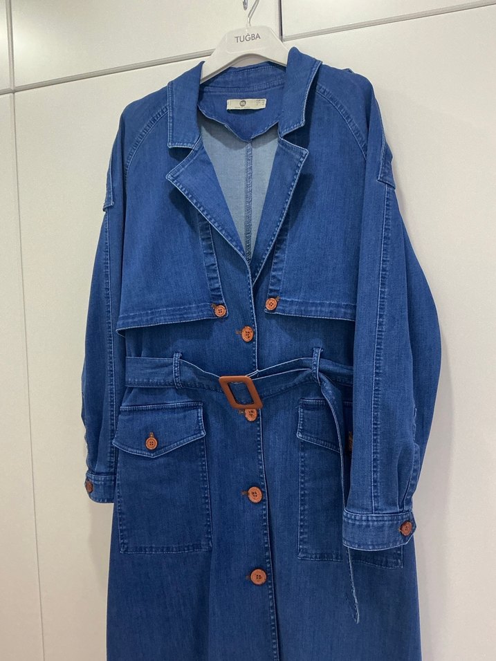 Seçil 42 beden denim trençkot - Görsel 3