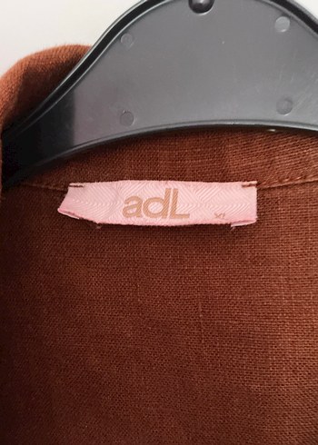 Adl kahverengi keten şort tulum - Görsel 3