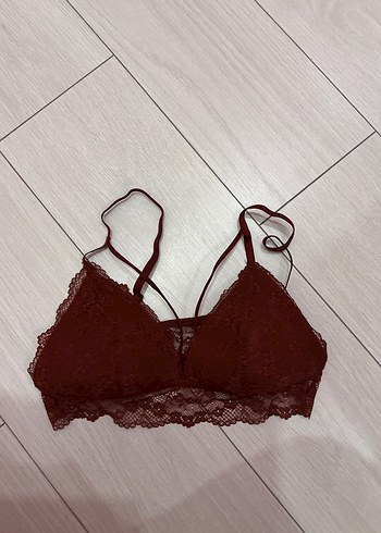Defacto Bordo Dantel Bralet - Görsel 2