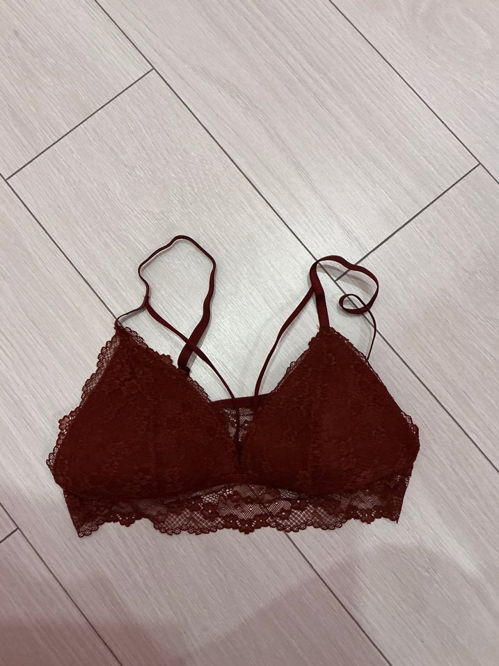 Defacto Bordo Dantel Bralet - Görsel 2