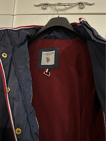 xl Beden Us polo assn marka kapüşonlu polarlı mont