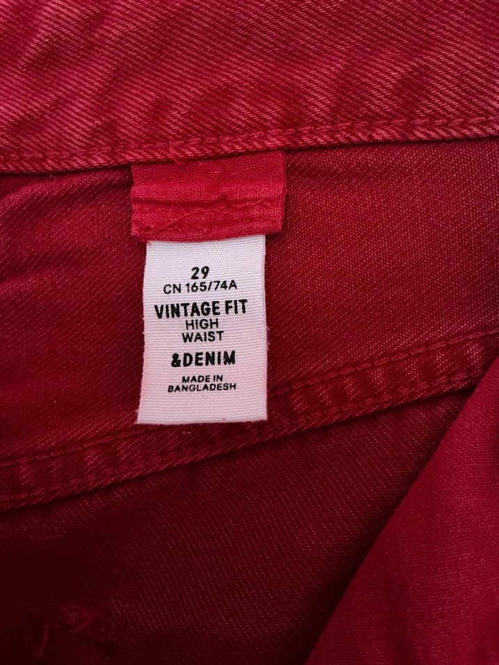 H&M kırmızı jean pantolon - Görsel 3