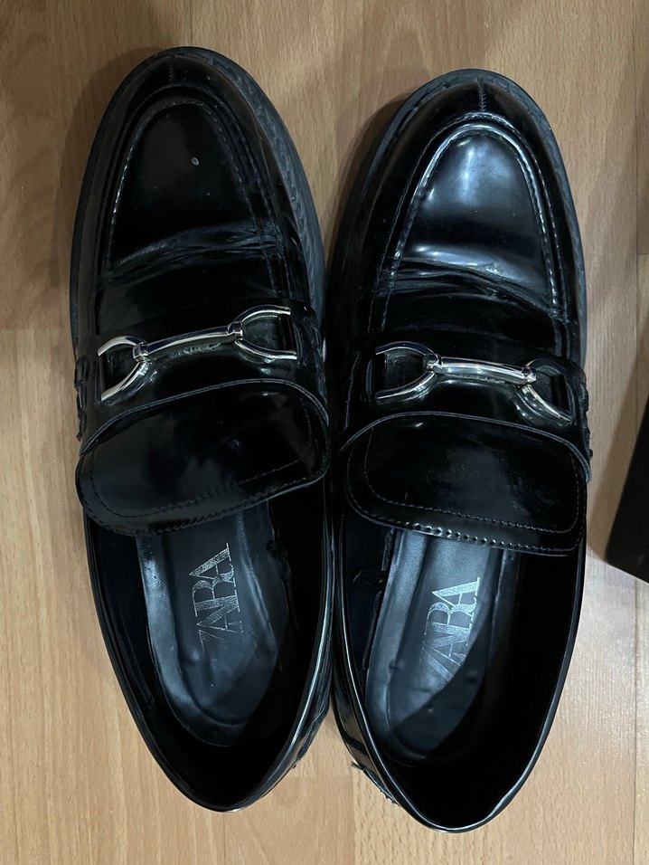 Zara siyah tokalı loafer ayakkabı - Görsel 2