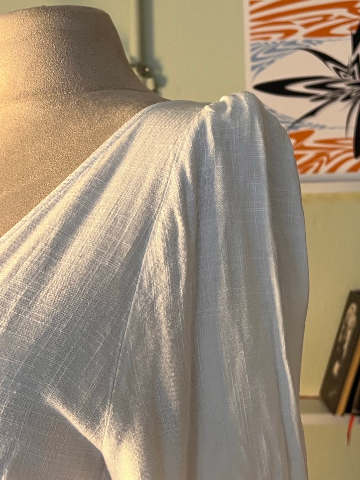 Pull&Bear Keten Sırt ve Göğüs Dekolte Elbise - Görsel 4