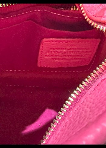 Pembe the tote bag Deri Fermuarlı Kadın el çantası - Görsel 4