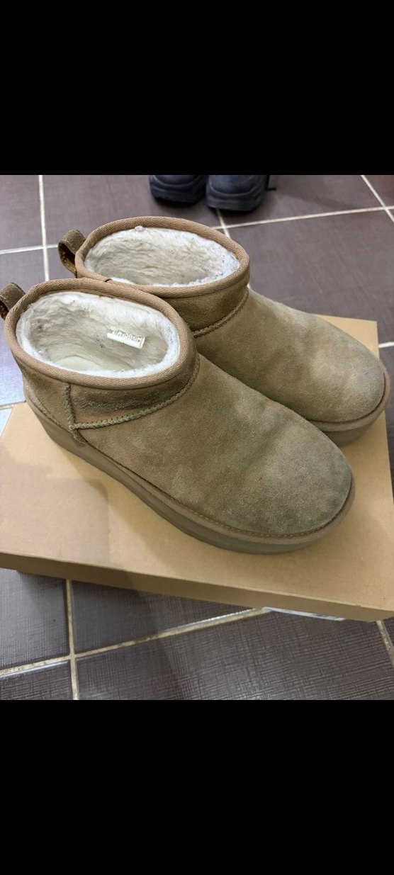 UGG Kadın Kahverengi Süet Dolgu Topuk Bot - Görsel 2