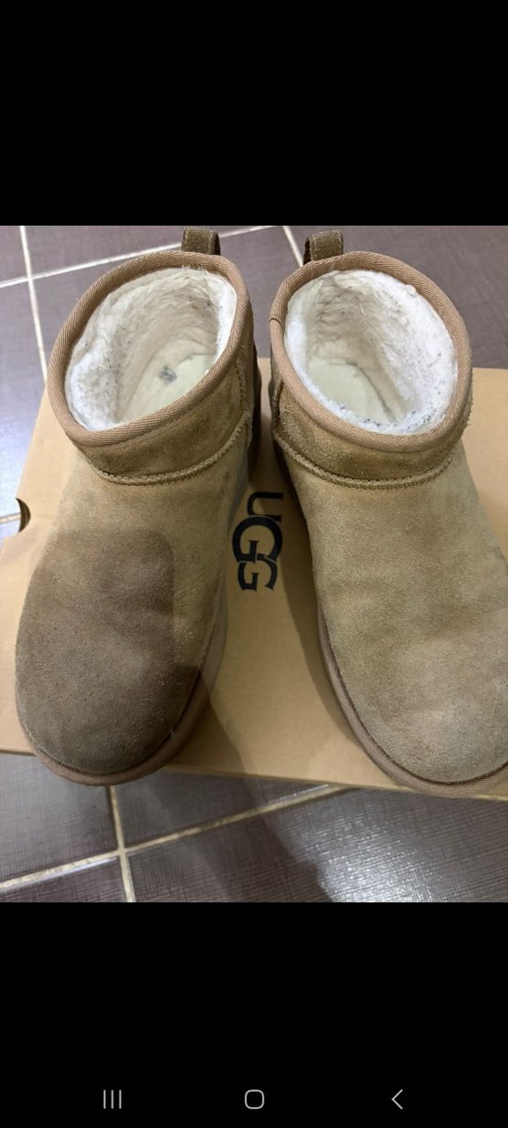 UGG Kadın Kahverengi Süet Dolgu Topuk Bot - Görsel 3