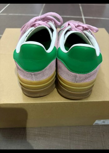 Pembe Yeşil orjinal Adidas Gazelle Platform Spor ayakkabı - Görsel 3