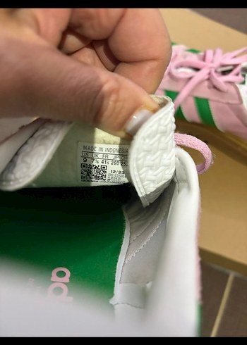 Pembe Yeşil orjinal Adidas Gazelle Platform Spor ayakkabı - Görsel 5