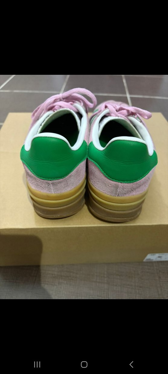 Pembe Yeşil orjinal Adidas Gazelle Platform Spor ayakkabı - Görsel 3