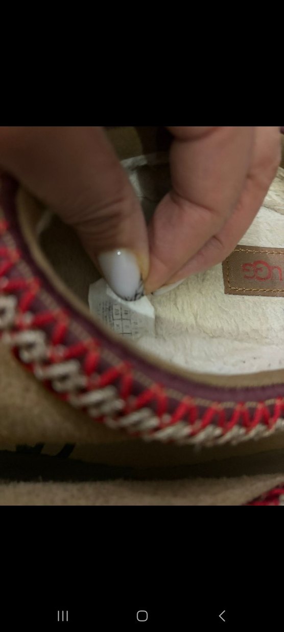 UGG Kahverengi Süet Dolgu Topuklu Nakışlı Terlik - Görsel 5