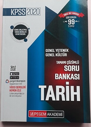 2021 KPSS TARİH PEGEM SORU BANKASI 
