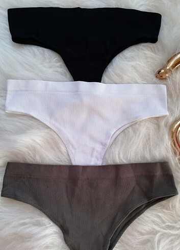 ~H&M FİTİLLİ 3 LÜ TANGA PAKET~