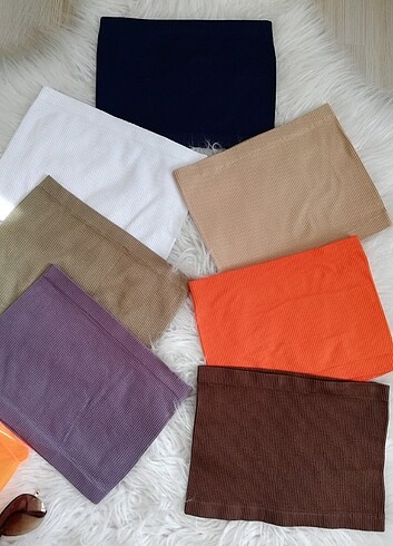 m Beden beyaz Renk ADDAX SEAMLESS FİTİLLİ STRAPLEZ CROP