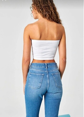 s Beden ADDAX SEAMLESS FİTİLLİ STRAPLEZ CROP