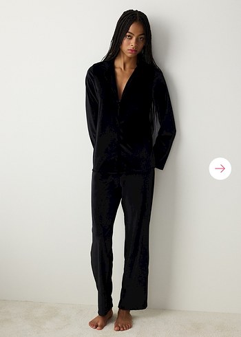 Penti velvet kadife Uzun Kollu Pijama Takımı