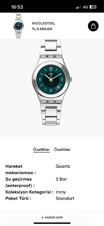 Swatch kadın saat