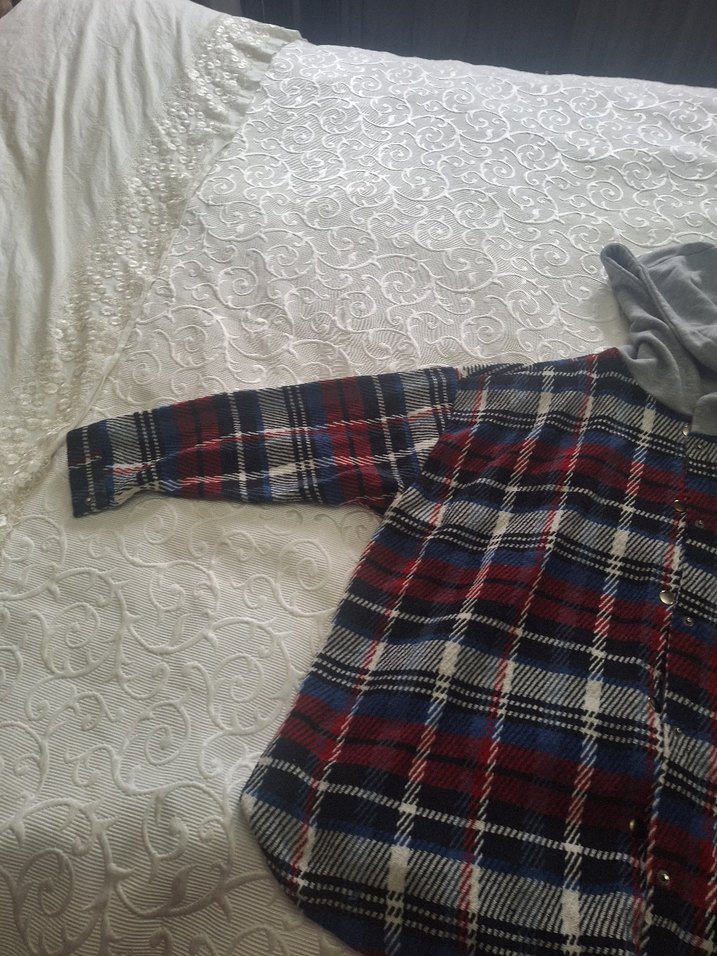 Düğmeli Ekose Kadın Gömlek - Görsel 4