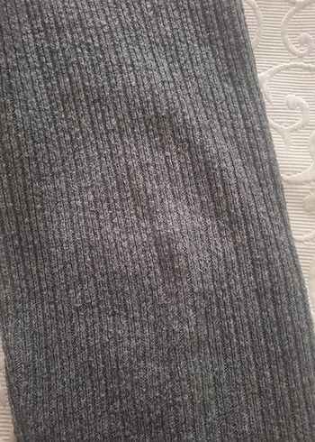 Gri Örgü Kadın Triko Pantolon - Görsel 3