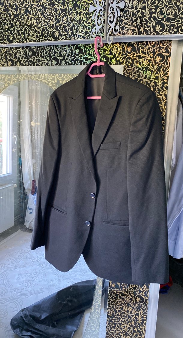 Erkek Siyah Düğmeli Blazer Ceket - Görsel 2