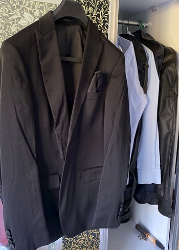 Erkek Siyah Regular Fit Ofis Takım Elbise Ceketi - Görsel 2