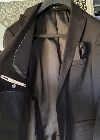 Erkek Siyah Regular Fit Ofis Takım Elbise Ceketi - Görsel 4